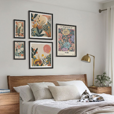 Billedkomposition til væg Blomstermotiver Paris London