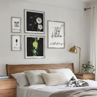 Billedsæt over sofa køkkeninspiration med kærlighed