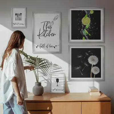 Billedsæt over sofa køkkeninspiration med kærlighed