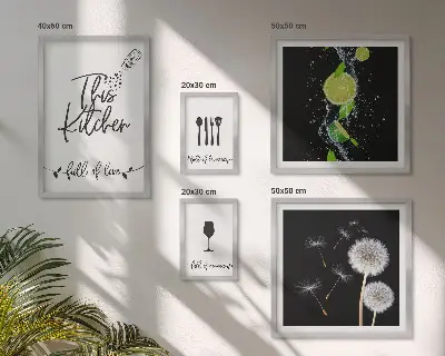 Billedsæt over sofa køkkeninspiration med kærlighed