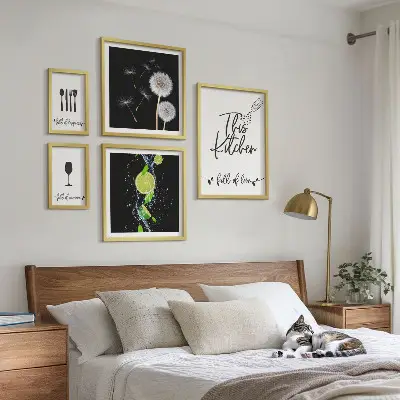 Billedsæt over sofa køkkeninspiration med kærlighed