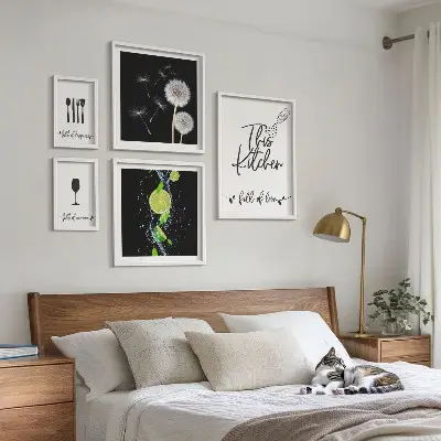 Billedsæt over sofa køkkeninspiration med kærlighed