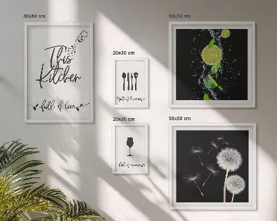 Billedsæt over sofa køkkeninspiration med kærlighed