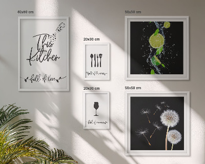 Billedsæt over sofa Køkkeninspirationer med kærlighed
