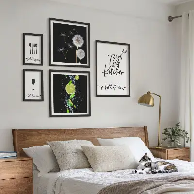Billedsæt over sofa køkkeninspiration med kærlighed