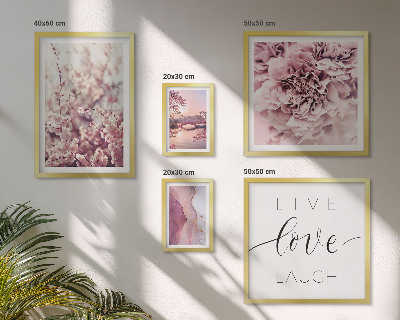 Billedkomposition til væg Blomstermotiver pastelfarvede slogans