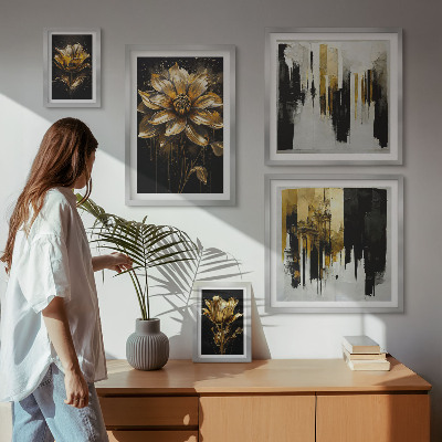 Billedsæt over sofa Blomstermotiver, elegance, modernitet