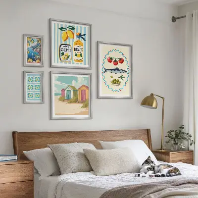Billedsæt til sofa med temaet smagsoplevelser fra middelhavskøkkenet