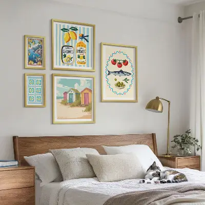 Billedsæt til sofa med temaet smagsoplevelser fra middelhavskøkkenet