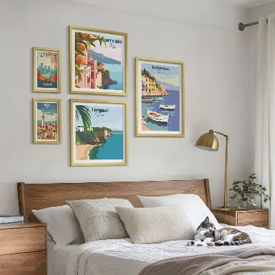 Europas kystlandskaber billedsæt over sofa