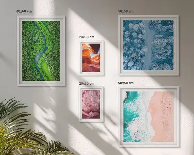 Billedsæt til sofa med naturlige grønne landskaber