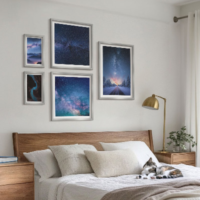 Billedsæt over sofa Kosmiske nattebilleder