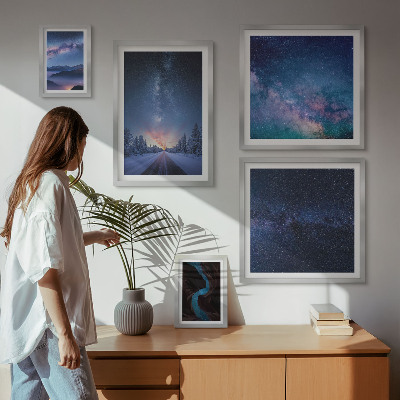 Billedsæt over sofa Kosmiske nattebilleder