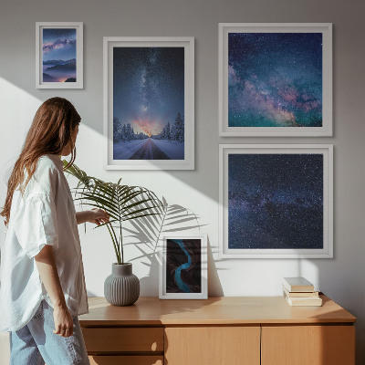 Billedsæt over sofa Kosmiske nattebilleder
