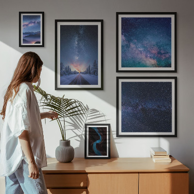 Billedsæt over sofa Kosmiske nattebilleder