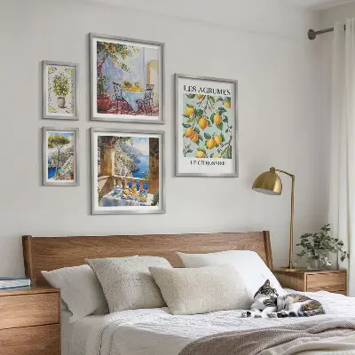 Billedsæt over sofa med citrusinspirationer fra Provence