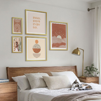 Billedkomposition til væg Boho-stil naturpositive slogans