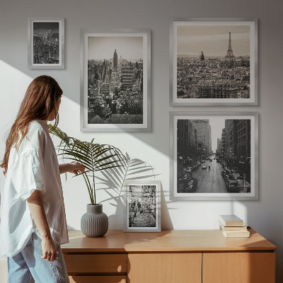 Billedkomposition til væg Bypanoramaer af europæiske hovedstæder