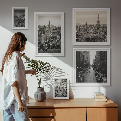 Billedkomposition til væg Bypanoramaer af europæiske hovedstæder