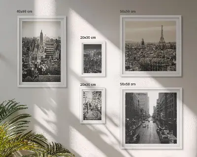 Vægdekoration med bypanoramaer billedkomposition af europæiske hovedstæder
