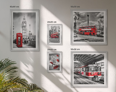 Billedsæt over sofa London-motiver med accenter