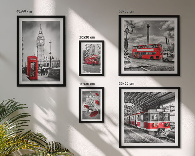 Billedsæt over sofa London-motiver med accenter