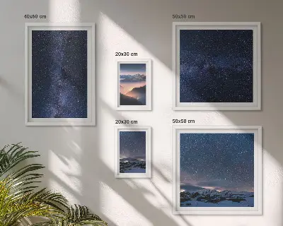 Kosmiske himmellandskaber billedkomposition til væg