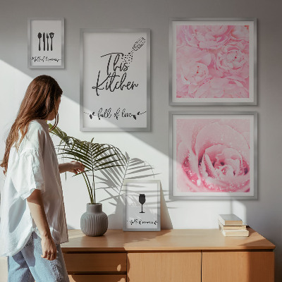 Billedsæt over sofa Køkkeninspirationer roser tilbehør