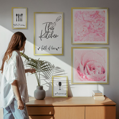 Billedsæt over sofa Køkkeninspirationer roser tilbehør