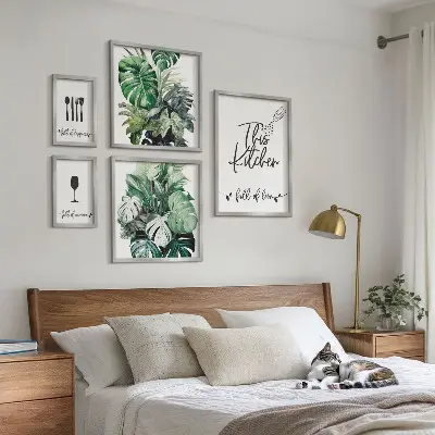 Billedsæt til sofa med positive citater om køkkenplanter