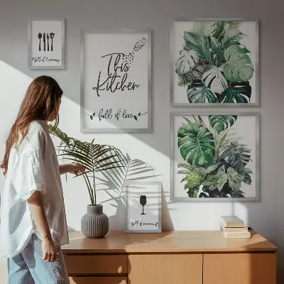 Billedsæt til sofa med positive citater om køkkenplanter