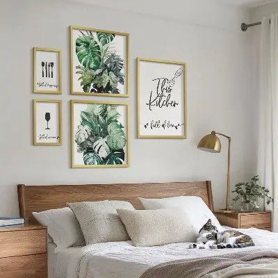 Billedsæt til sofa med positive citater om køkkenplanter