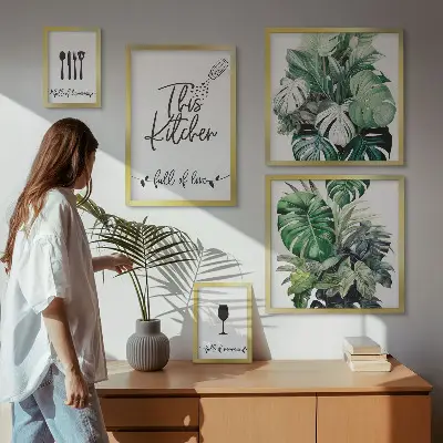 Billedsæt til sofa med positive citater om køkkenplanter