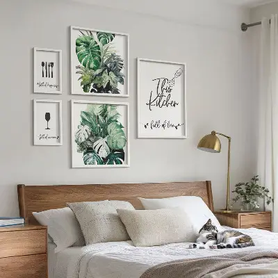 Billedsæt til sofa med positive citater om køkkenplanter