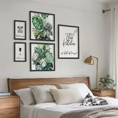 Billedsæt til sofa med positive citater om køkkenplanter
