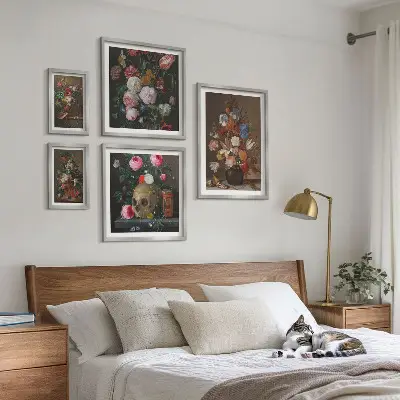 Klassiske blomsterkompositioner billedkomposition til væg