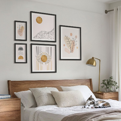 Billedsæt over sofa Stilfulde minimalistiske planter