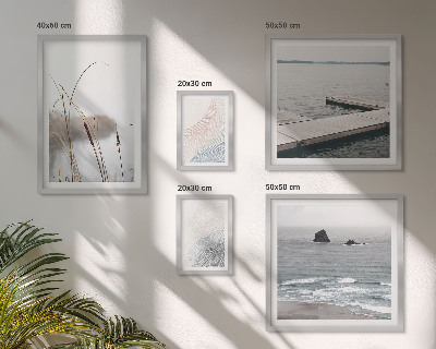 Billedsæt over sofa Minimalistiske havlandskaber
