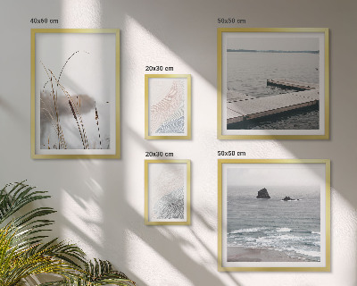 Billedsæt over sofa Minimalistiske havlandskaber