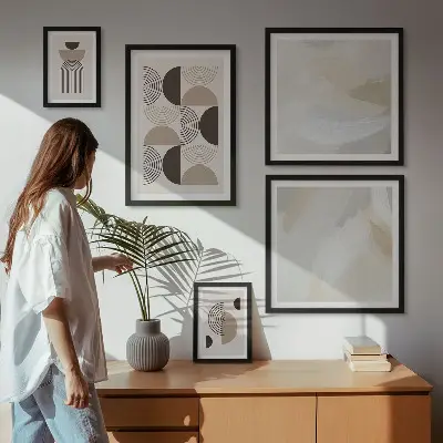 Billedkomposition til væg abstrakte geometriske former