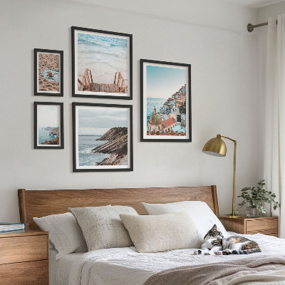 Billedsæt over sofa Italienske byer, strande, afslapning