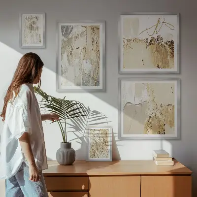 Abstrakte minimalistiske vægbilleder billedkomposition til væg