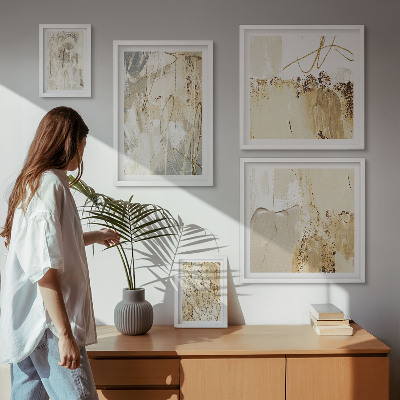 Billedkomposition til væg Abstrakte minimalistiske kompositioner
