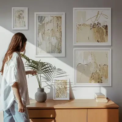 Abstrakte minimalistiske vægbilleder billedkomposition til væg