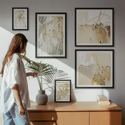 Abstrakte minimalistiske vægbilleder billedkomposition til væg
