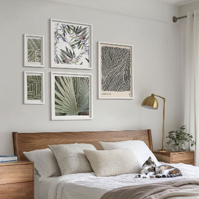 Billedkomposition til væg Minimalistiske plantemønstre