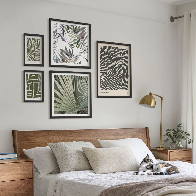 Billedkomposition til væg Minimalistiske plantemønstre
