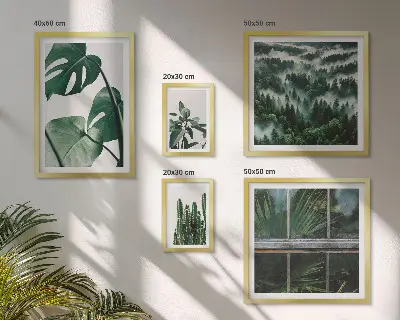 Planteinspirationer fra troperne billedkomposition til væg