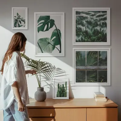 Planteinspirationer fra troperne billedkomposition til væg