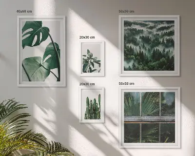 Planteinspirationer fra troperne billedkomposition til væg